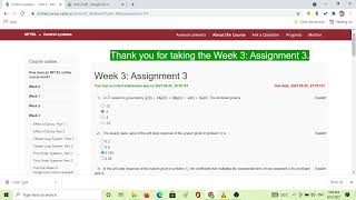Control System Assignment | Week 3 | NPTEL 2021