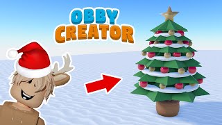 Obby Creator Tutorial 4 / How to build a Christmas Tree ? ( Level: Medium )