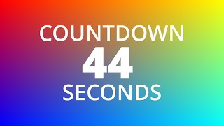 44 sec TIMER - 44 seconds COUNTDOWN