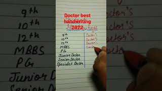 Doctor's handwriting || amusing handwriting