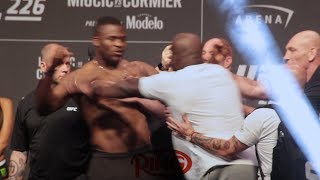 DERRICK LEWIS VS FRANCIS NGANNOU GET INTO IT AT UFC 226 WEIGH INS
