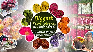 Biggest Flower Market In Hyderabad | Gudimalkapur Flower Market 🌸#gudimalkapur #flower #market #vlog