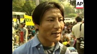 Tibetan refugees protest agaisnt Wen visit to US