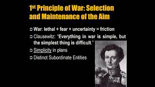 001 Strategic Studies Program Lecture 3 Principles of War Part 1