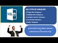 What are the Types of Subqueries?|Practical Execution in Oracle SQL Tool| Learn For Grow|Concept#25