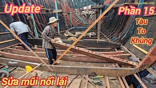 Sửa tàu cá p15☆tàu lớn cần nhiều gỗ và sức người