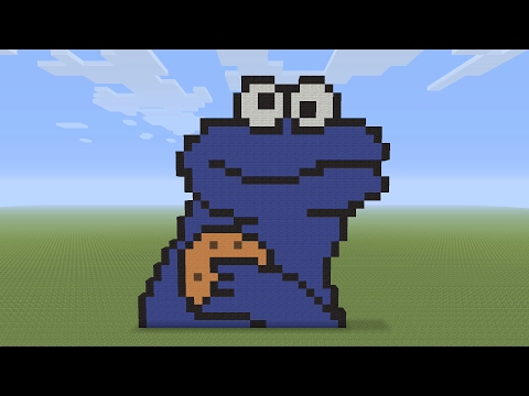 Minecraft Pixel Art - Cookie Monster Minecraft Pixel Art - Cookie Monster