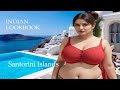 4K AI Art Indian Lookbook on Santorini Serenity