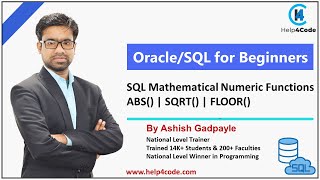 #12 Oracle/SQL Mathematical Numeric Functions | ABS() | SQRT() | FLOOR() | Oracle/SQL Tutorials