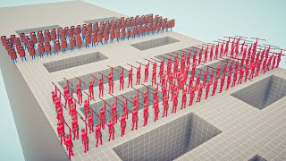 100x100 MELEE vs RANGED UNITS - Totally Accurate Battle Simulator TABS