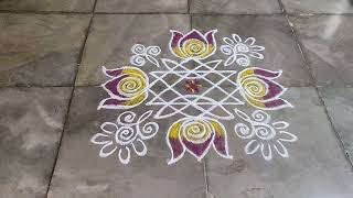 Easy Sravana Masam Muggulu  |Friday Rangoli and Kolam Design|  Sravana Shukravaram Special Muggulu|