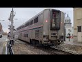 amtrak p42 68 west at springfield illinois on the texas eagle on march 16 2023