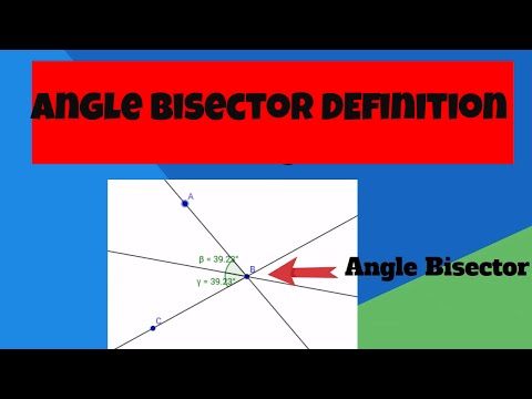 Math Video Definitions-Angle Bisector-Right Angle | MooMooMath And Science