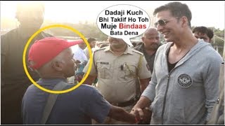 Akshay Kumar's SWEET Moment With A OLD Man While Promoting Mission Mangal Movie