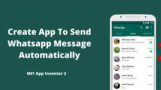 Create App To Send Whatsapp Message Automatically in MIT App Inventor 2