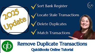How to Find and Remove Duplicate Transactions in QuickBooks Online (2025 Update)