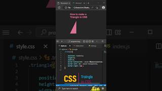 How to make triangle 📐 in CSS #shorts #viral #youtube #html #css #webdevelopment #shortsfeed