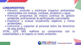 Politicas Institucionales VITAL LIFE