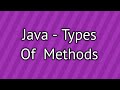 Java Types of Methods