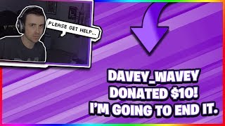 DRLUPO GET'S A SUICIDE DONATION *SAD* FROM VIEWER! Fortnite SAD \u0026 EPIC Moments