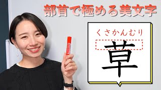 【部首で極める美文字】「くさかんむり」を美しく書くコツ part1