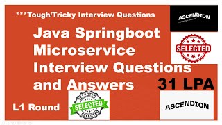 Core Java, Java 8, Spring Boot, Microservice, Docker Real Interview Questions | Ascendion Inc #java