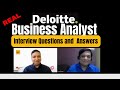 [Deloitte] business analyst interview questions and answers | business analyst interview questions