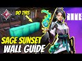 Valorant Sage Sunset Must Know Wall Boosts - Valorant Guide