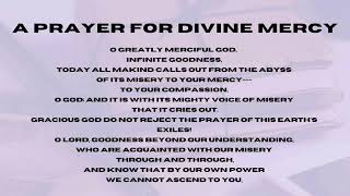 DIVINE MERCY PRAYER || 20TH FEBUARY 2025.