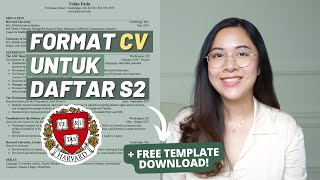 Format CV dari Harvard | CV untuk Daftar S2 | Free Download Template!