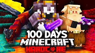 I Survived 100 Days in the Custom NETHER in Minecraft...