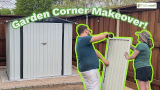 Garden Corner Makeover! - Patiowell 6X4 Metal Storage Shed