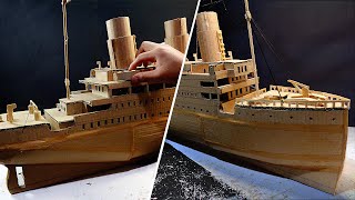 building TITANIC from CARDBOARD !  How to make Transatlantic  | Timelapse