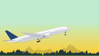 Animated Plane Taking Off | Moving Video Background