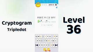 Cryptogram Tripledo Level 36 Solutions 🧩 | Logic Puzzle Game | Mini Boss