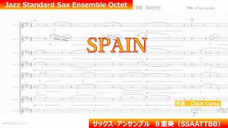 【music score sales】【SPAIN】 Jazz Sax EnsembleOctet（SSAATTBB）~seasons~