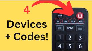 One for All Universal Remote 4 Device Set up + Codes