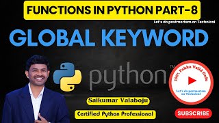 87.Python global Keyword Explained | Modify Global Variables Inside Functions