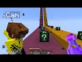 playing an op lucky block race in minecraft