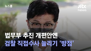 법무부 추진 개편안엔…검찰 직접수사 늘리기 '방점' / JTBC 뉴스룸