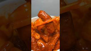 cheese tteokbokki with frank sausage #asmr #koreanfood