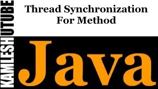 Java Programming Part 49 Thread Synchronization For Method