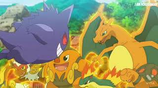 Ash old Pokemon welcome Ash's new Pokemons | Pokemon master journeys