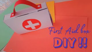 How to make paper first aid box/diy first aid kit/origami/doctor set paper/origami first aid box