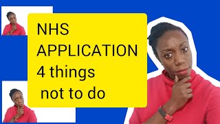 Nhs application :4 things not to do if you want to be shortlisted!4 common mistakes nhs application