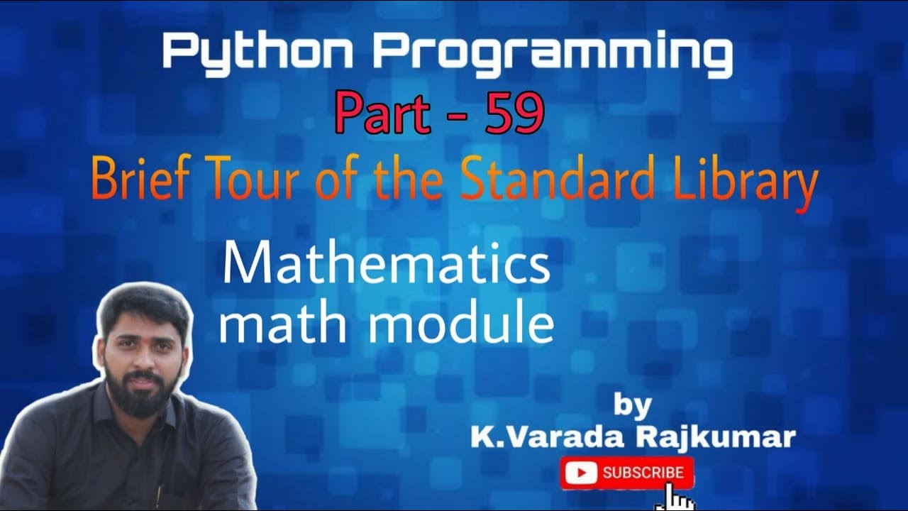 Python Programming (Part - 59) Mathematics, Math Module In Python - YouTube