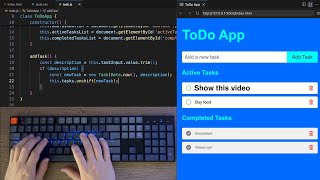 ASMR Programming - Todo List App using JavaScript - No Talking