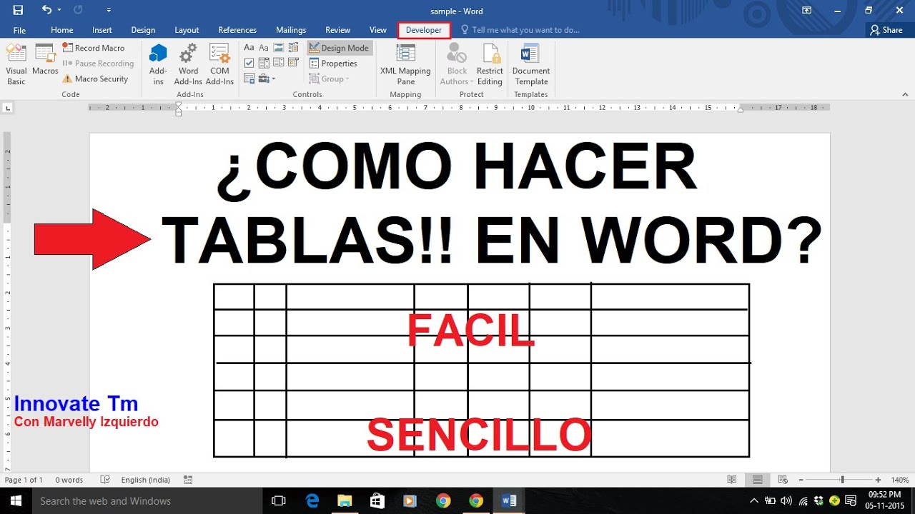 Crear Tablas En Word