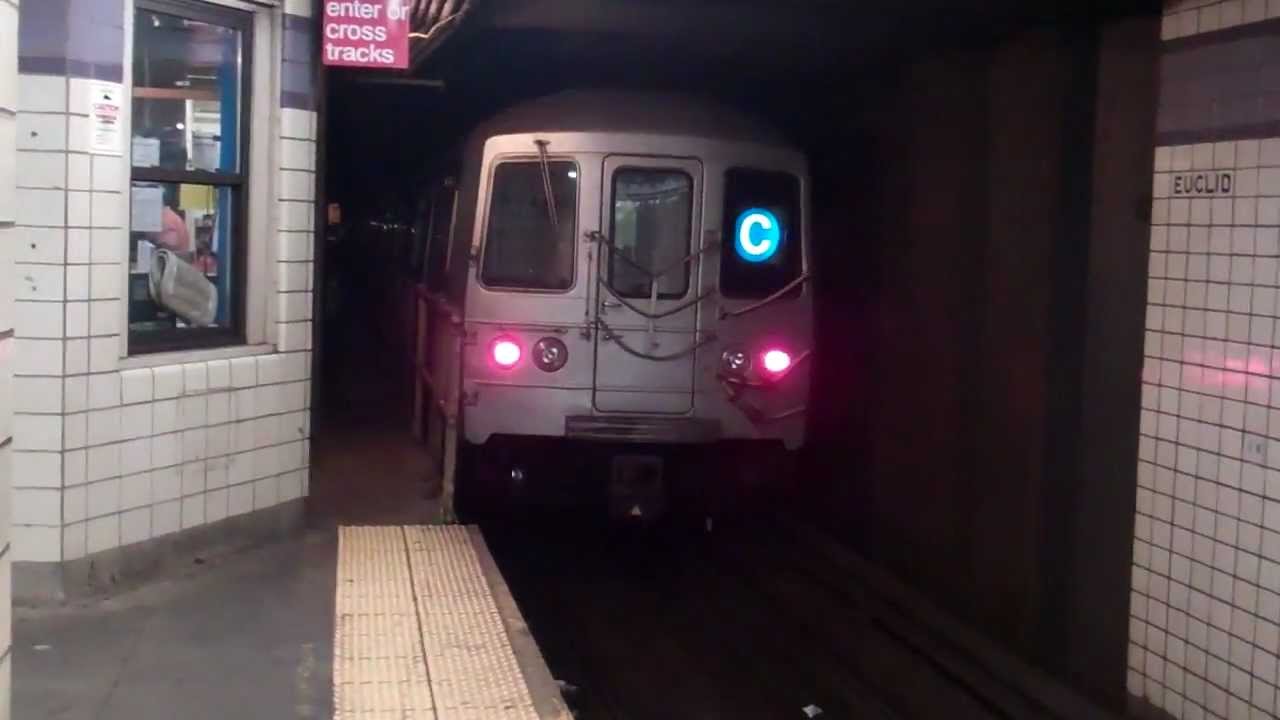 MTA IND Fulton St: NIS R46 (C) Train Departing Euclid Av - YouTube