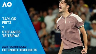 Taylor Fritz v Stefanos Tsitsipas Extended Highlights | Australian Open 2024 Fourth Round